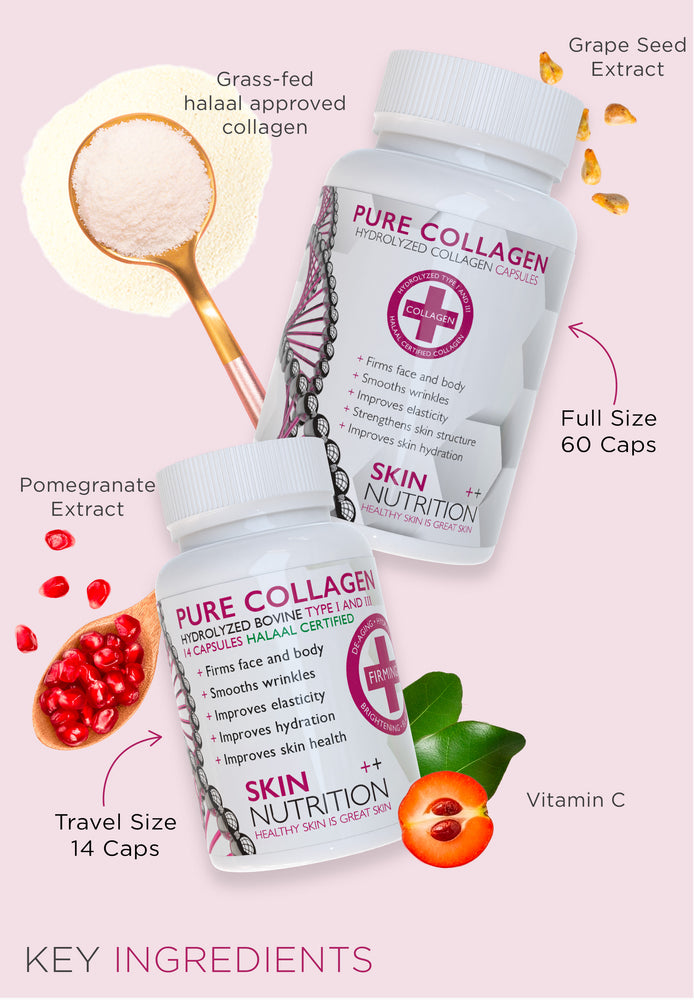 Pure Collagen Halal Certified - 14 Capsules Travel Size
