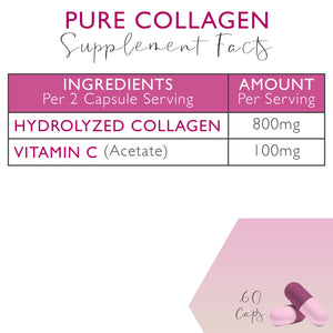 60 Capsules Pure Collagen <br> Halal Certified